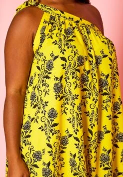 Plus Size One Shoulder Floral Print Maxi Dress -Curve Elegance Shop 2020927 002 4