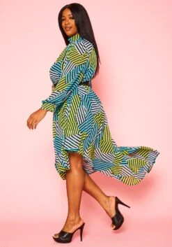 Plus Size Multi Striped Asymmetric Maxi Dress -Curve Elegance Shop 2020934 001 3