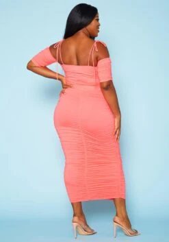 Plus Size Ruched Crop Top & Skirt Two Piece Set 12 Plus Size Ruched Crop Top & Skirt Two Piece Set -Curve Elegance Shop 2020940 002 4