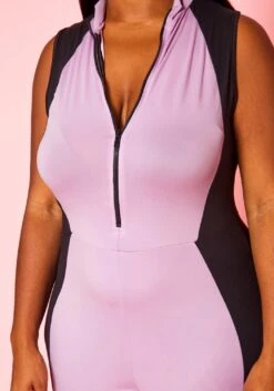 Plus Size Color Block Bodycon Jumpsuit -Curve Elegance Shop 2020942 001 5