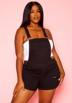 Plus Size Overall Denim Shorts -Curve Elegance Shop 2020946 001 1