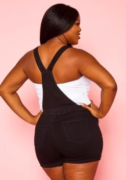 Plus Size Overall Denim Shorts -Curve Elegance Shop 2020946 001 3