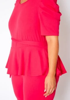 Plus Size Peplum Style Trendy Romper -Curve Elegance Shop 2020953 003 4