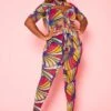Plus Size Abstract Print Cut Out Jumpsuit -Curve Elegance Shop 2020967 001 0