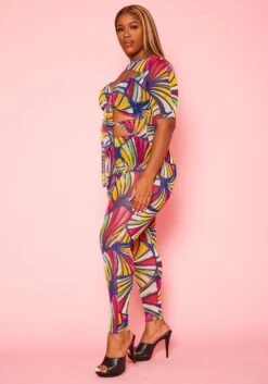 Plus Size Abstract Print Cut Out Jumpsuit 11 Plus Size Abstract Print Cut Out Jumpsuit -Curve Elegance Shop 2020967 001 2