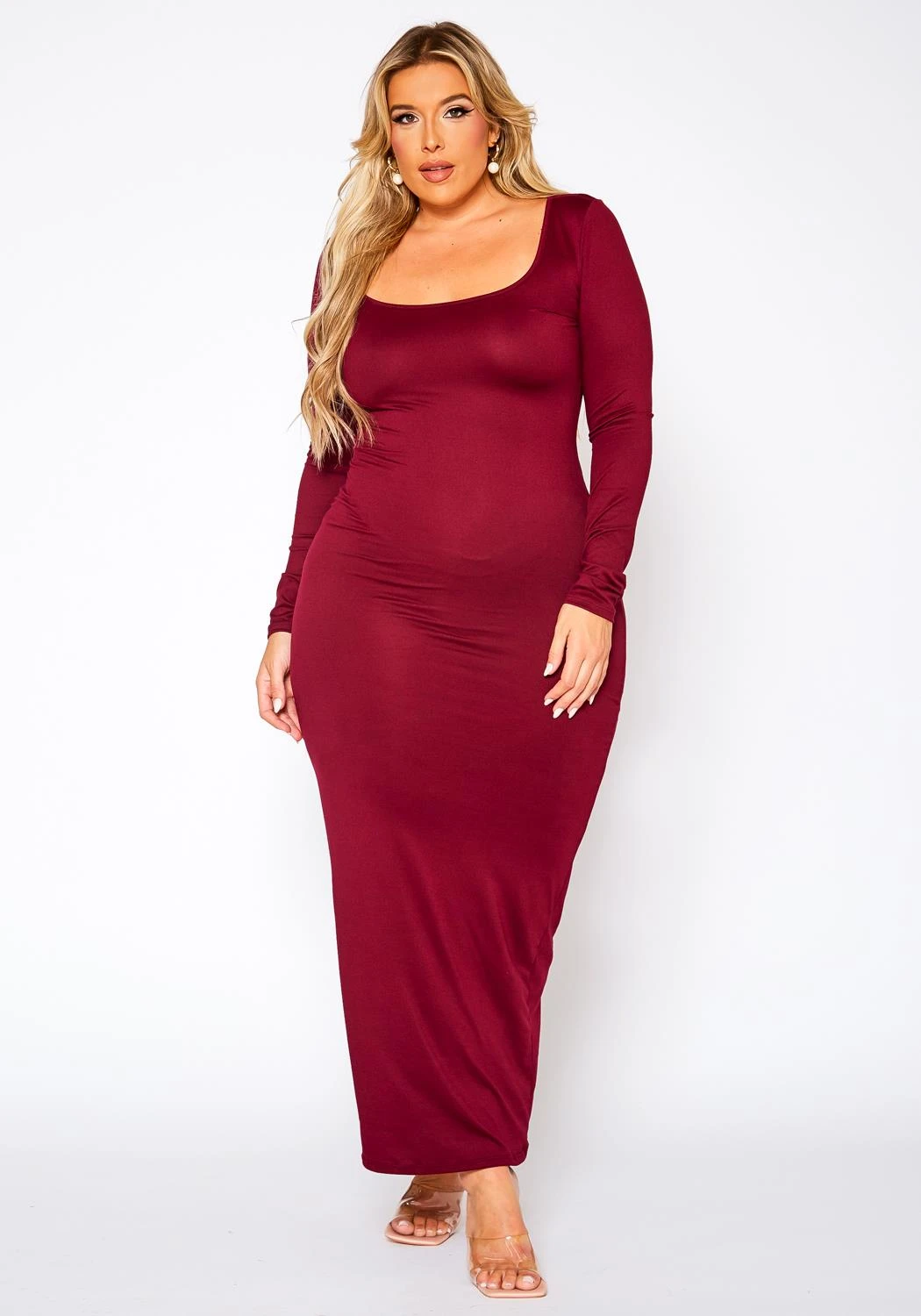 Plus Size Essential Long Sleeve Maxi Dress 4 Plus Size Essential Long Sleeve Maxi Dress - Image 2