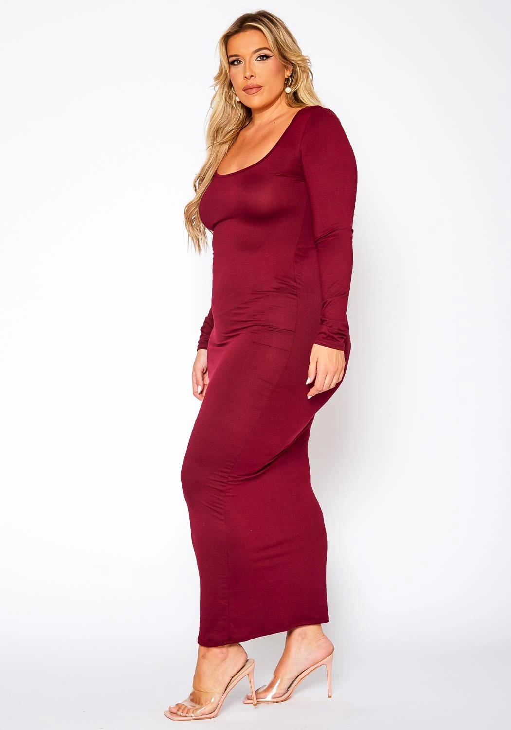 Plus Size Essential Long Sleeve Maxi Dress 6 Plus Size Essential Long Sleeve Maxi Dress - Image 4