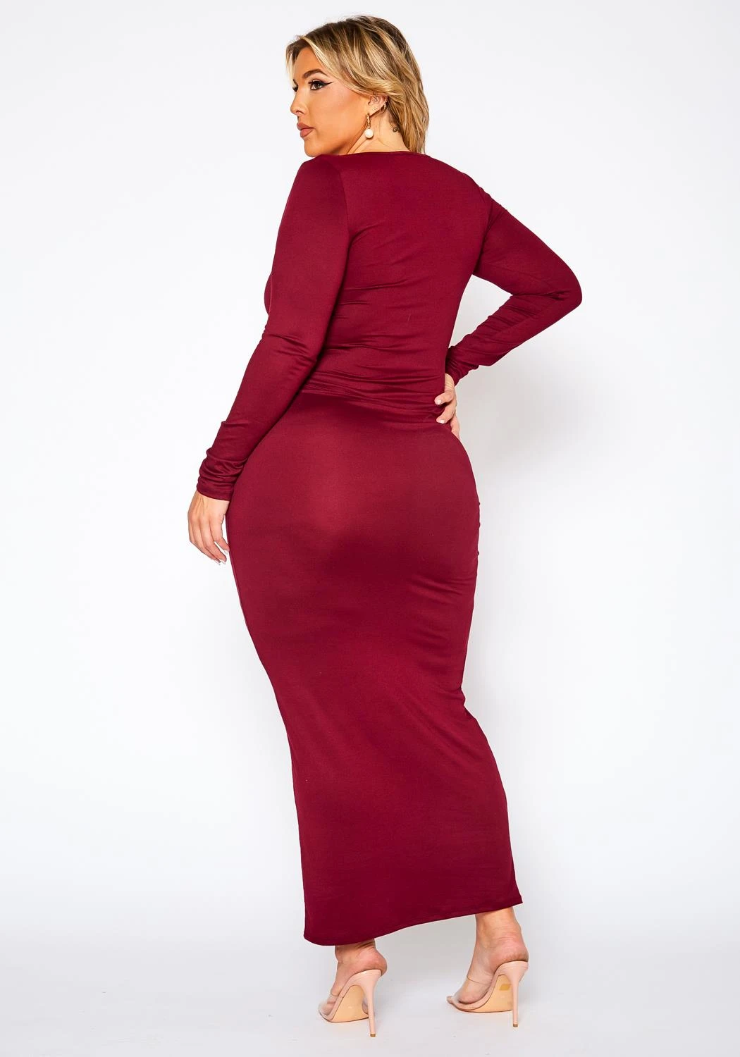 Plus Size Essential Long Sleeve Maxi Dress 7 Plus Size Essential Long Sleeve Maxi Dress - Image 5