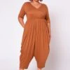 Plus Size Short Sleeve Harem Jumpsuit 1 Plus Size Short Sleeve Harem Jumpsuit -Curve Elegance Shop 2021019 001 1
