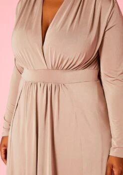 Plus Size Double Slit Flare Maxi Dress -Curve Elegance Shop 2021056 001 4