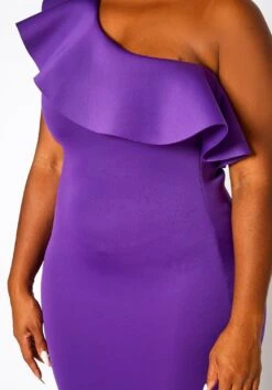 Plus Size One Shoulder Mermaid Maxi Dress -Curve Elegance Shop 2021065 001 6