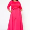 Plus Size Effortless Fit & Flare Maxi Dress 2 Plus Size Effortless Fit & Flare Maxi Dress -Curve Elegance Shop 2021153 105 0