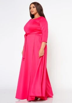 Plus Size Effortless Fit & Flare Maxi Dress -Curve Elegance Shop 2021153 105 2