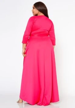 Plus Size Effortless Fit & Flare Maxi Dress -Curve Elegance Shop 2021153 105 3