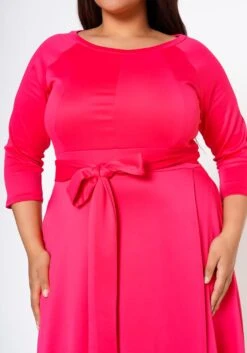 Plus Size Effortless Fit & Flare Maxi Dress -Curve Elegance Shop 2021153 105 4