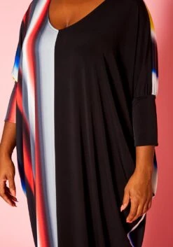 Plus Size Gradient Pattern Splice Flare Maxi Dress -Curve Elegance Shop 2021274 001 6