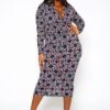 Plus Size Abstract Pattern Bodycon Midi Dress -Curve Elegance Shop 2021293 001 0