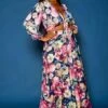 Plus Size Floral Pattern Two Piece Set -Curve Elegance Shop 2021309 001 1
