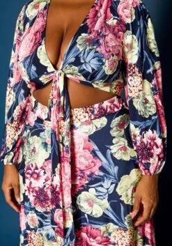 Plus Size Floral Pattern Two Piece Set -Curve Elegance Shop 2021309 001 5