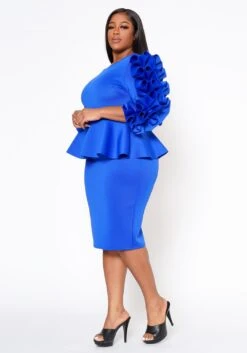Plus Size Ruffle Hem Peplum Dress 11 Plus Size Ruffle Hem Peplum Dress -Curve Elegance Shop 2021315 008 2