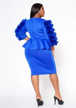 Plus Size Ruffle Hem Peplum Dress 12 Plus Size Ruffle Hem Peplum Dress -Curve Elegance Shop 2021315 008 3