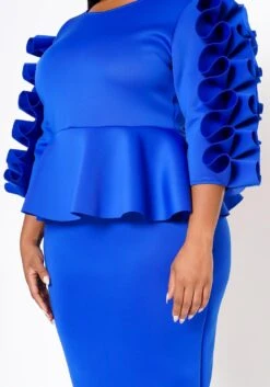 Plus Size Ruffle Hem Peplum Dress 13 Plus Size Ruffle Hem Peplum Dress -Curve Elegance Shop 2021315 008 4