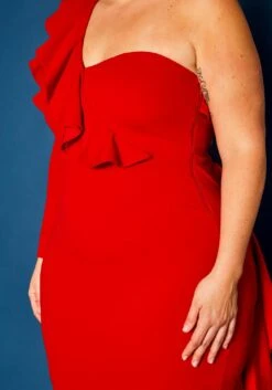 Plus Size One Sleeve Cocktail Maxi Dress -Curve Elegance Shop 2021344 002 5