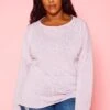 Plus Size Knit Long Sleeve Top -Curve Elegance Shop 2021356 003 0