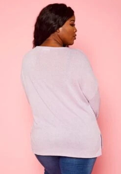 Plus Size Knit Long Sleeve Top -Curve Elegance Shop 2021356 003 4