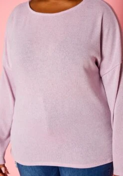 Plus Size Knit Long Sleeve Top -Curve Elegance Shop 2021356 003 5