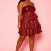 Plus Size Metallic Leopard Print Ruffle Flare Dress -Curve Elegance Shop 2021369 001 2