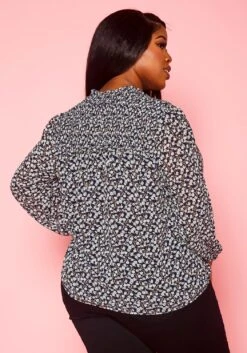 Plus Size Pleione Floral Print Blouse -Curve Elegance Shop 2021428 001 4
