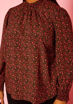 Plus Size Dainty Floral Print Blouse -Curve Elegance Shop 2021430 002 6