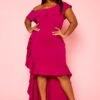 Plus Size Ruffle Trim High Low Gown 2 Plus Size Ruffle Trim High Low Gown -Curve Elegance Shop 2022415 002 1