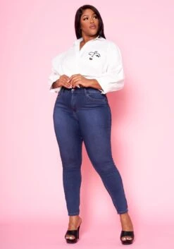 Plus Size Pocket Print Collar Neck Shirt -Curve Elegance Shop 2022428 001 7