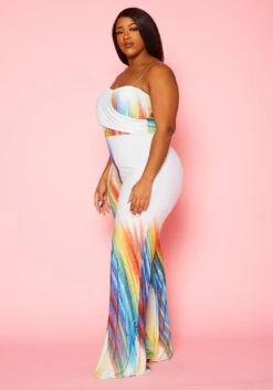 Plus Size Abstract Pattern Cami Jumpsuit -Curve Elegance Shop 2022431 001 3