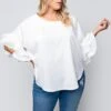 Plus Size Accordion Sleeve Blouse -Curve Elegance Shop 2022450 003 2