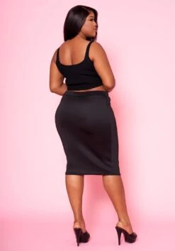 Plus Size High Waist Pencil Skirt 10 Plus Size High Waist Pencil Skirt -Curve Elegance Shop 2022466 001 3