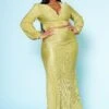 Plus Size Metallic Pleated Two Piece Set 2 Plus Size Metallic Pleated Two Piece Set -Curve Elegance Shop 2022510 001 1