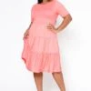 Plus Size Effortless Ruffled Fit & Flare Dress