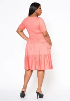 Plus Size Effortless Ruffled Fit & Flare Dress -Curve Elegance Shop 2022516 001 2