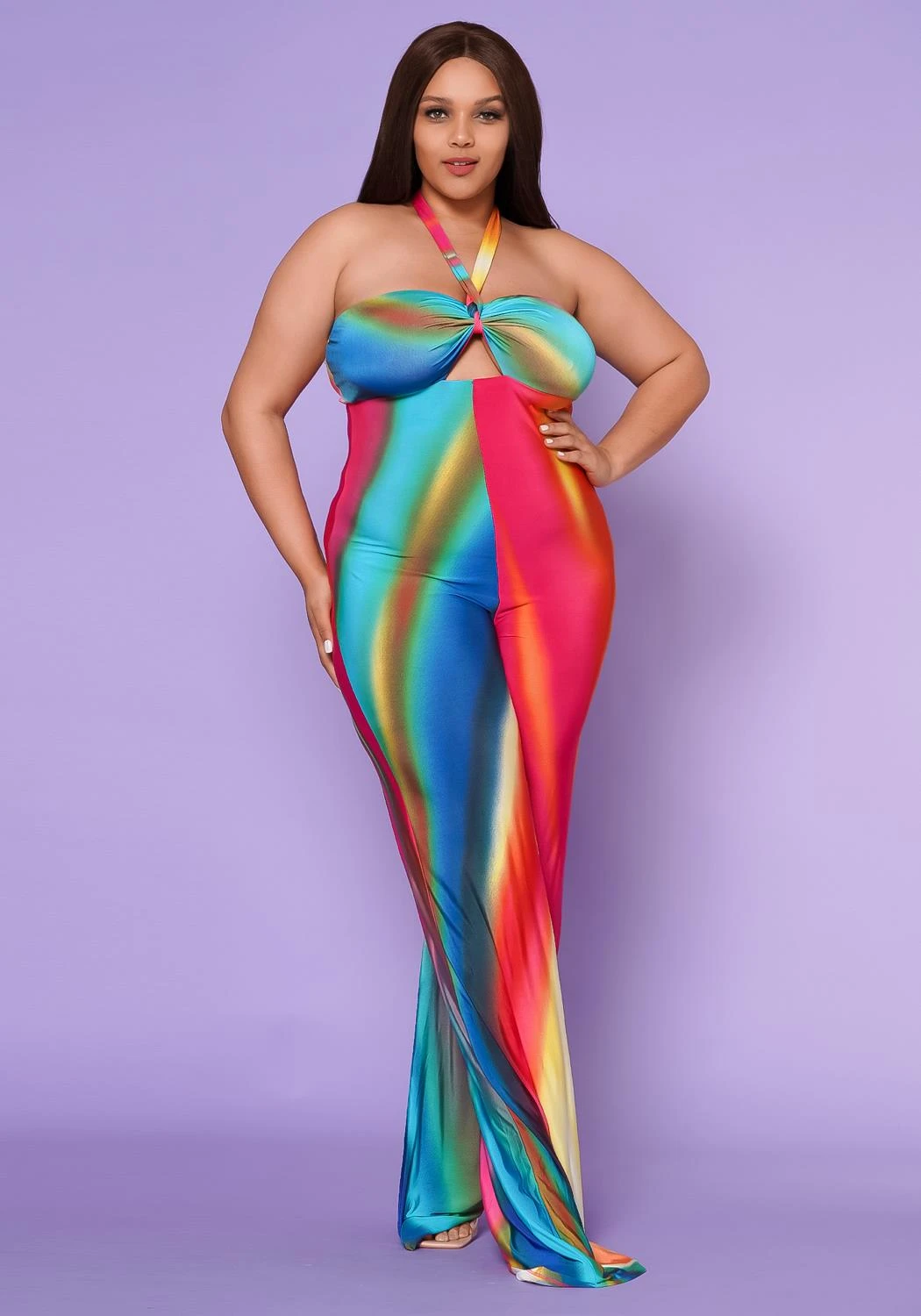 Plus Size Sunset Views Multi Print Jumpsuit 4 Plus Size Sunset Views Multi Print Jumpsuit - Image 2