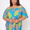 Plus Size Tropic Feels Off Shoulder Blouse -Curve Elegance Shop 2022555 001 3