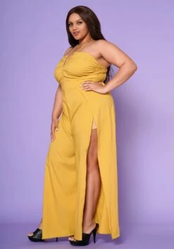 Plus Size Inresistable Tall Flare Leg Jumpsuit -Curve Elegance Shop 2022556 002 2