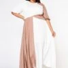 Plus Size Color Splice Fit & Flare Maxi Dress -Curve Elegance Shop 2022602 001 2