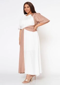 Plus Size Color Splice Fit & Flare Maxi Dress 11 Plus Size Color Splice Fit & Flare Maxi Dress -Curve Elegance Shop 2022602 001 3