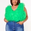 Plus Size Ruffle Tulle Sleeveless Bodysuit -Curve Elegance Shop 2022624 001 2