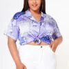 Plus Size Satin Bandana Patchwork Shirt -Curve Elegance Shop 2022629 001 6