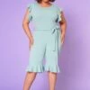 Plus Size Occasional Biker Romper -Curve Elegance Shop 2022643 004 0