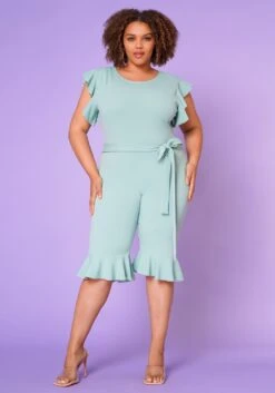 Plus Size Occasional Biker Romper